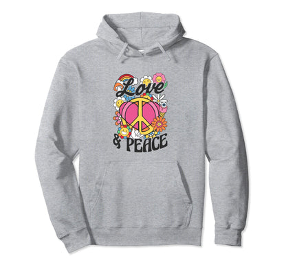 Love Peace Flowers Love Peace Hoodie - Trendy Graphic Men Women - T-Shirt, Sweatshirt, Hoodie