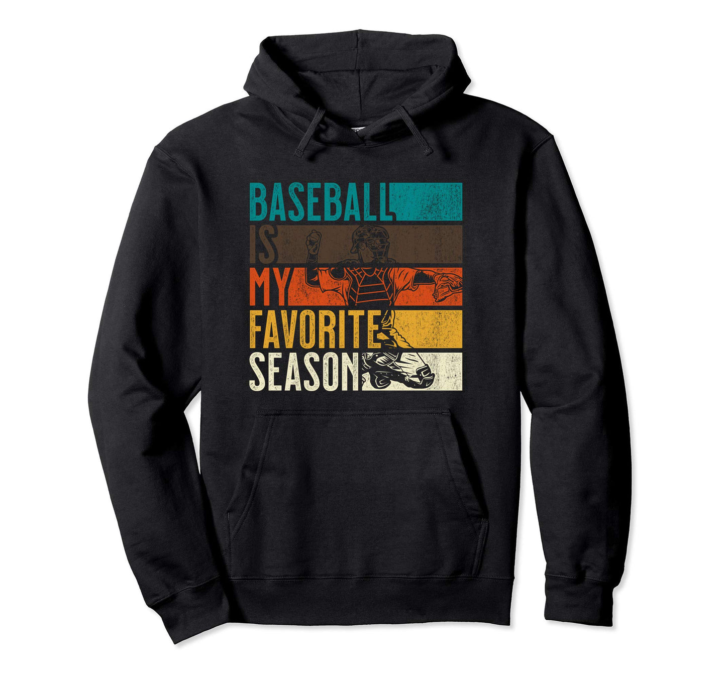 Distressed Baseball Is My Favorite Hoodie - Trendy Graphic for Adults - T-Shirt, Sweatshirt, Hoodie