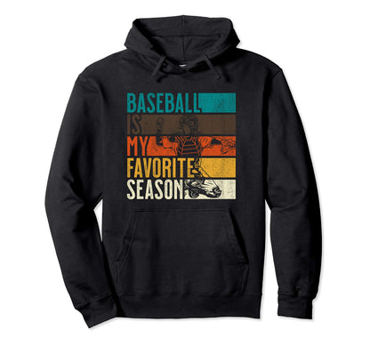 Distressed Baseball Is My Favorite Hoodie - Trendy Graphic for Adults - T-Shirt, Sweatshirt, Hoodie