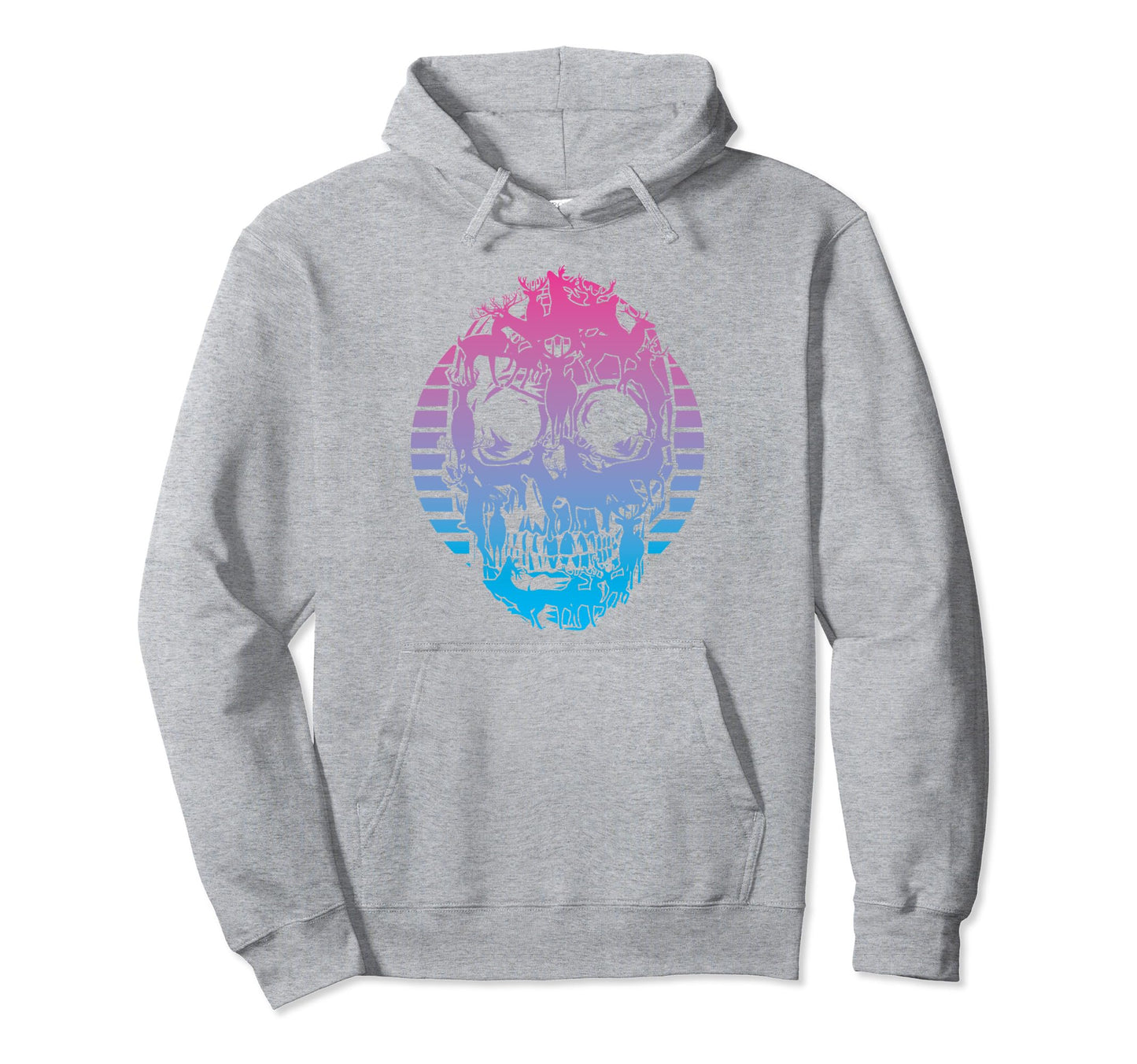 Deers Hunting Vaporwave Aesthetic Hoodie - Novelty Apparel Men Women - T-Shirt, Sweatshirt, Hoodie