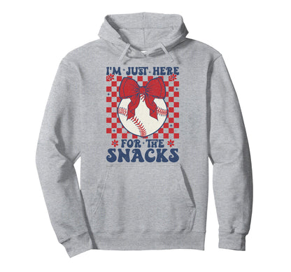 Baseball Sister Im Just Here Hoodie - Casual Everyday Wear for Adults - T-Shirt, Sweatshirt, Hoodie