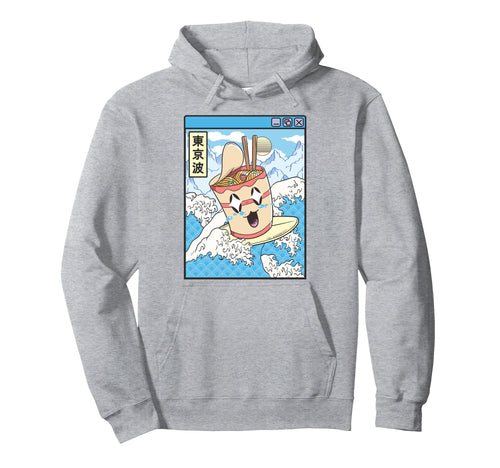 Instant Ramen Noodles Surfing Japanese Hoodie - Unique Graphic Men Women - T-Shirt, Sweatshirt, Hoodie