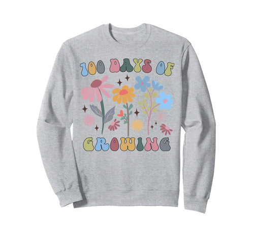 100 Days Growing Boho Flower 100Th Sweatshirt - Custom Art Print Unisex - T-Shirt, Sweatshirt, Hoodie
