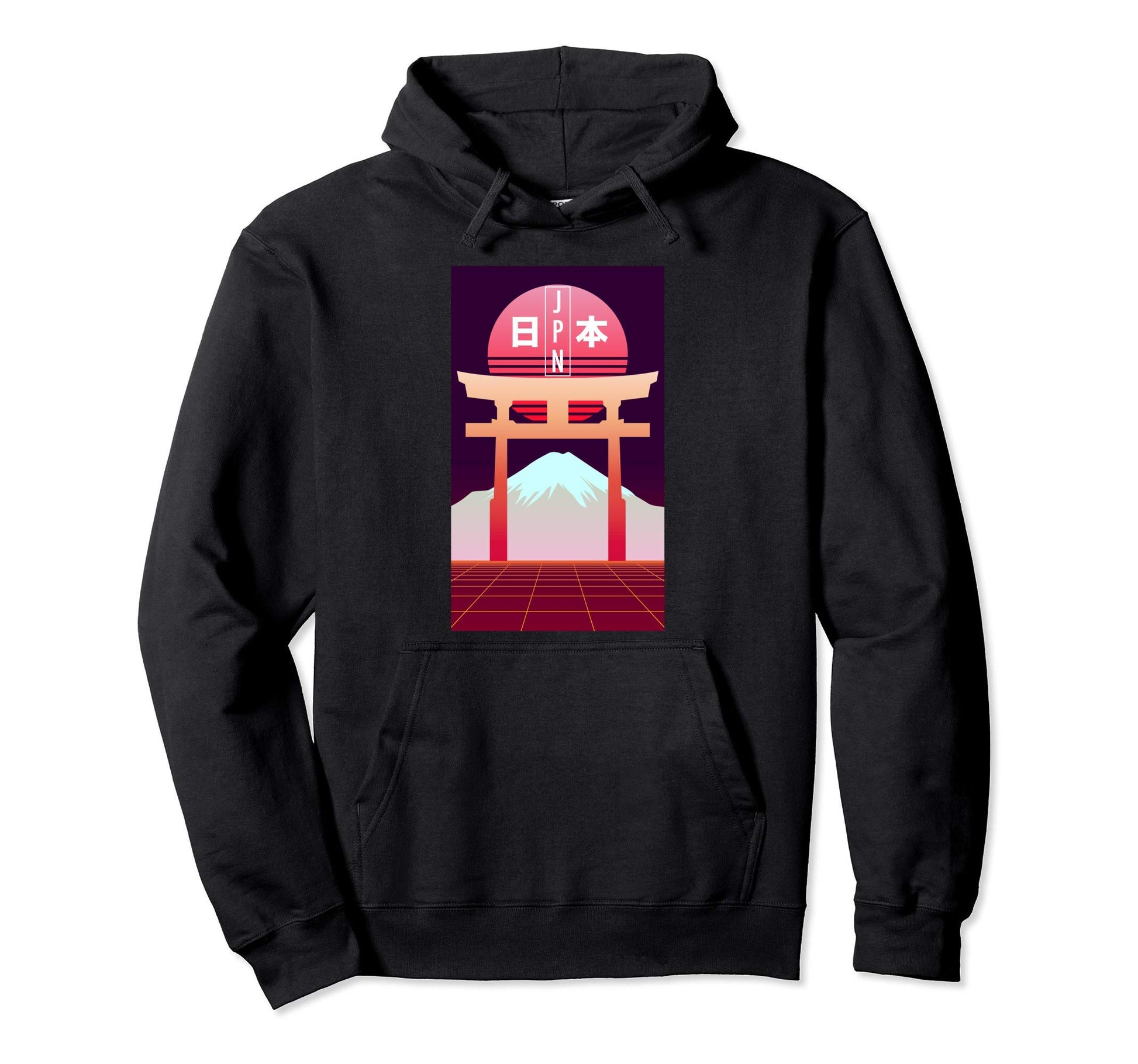Mt Fuji Japan Art Japanese Otaku Hoodie - Unique Graphic for Adults - T-Shirt, Sweatshirt, Hoodie