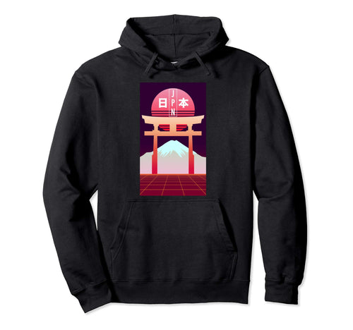 Mt Fuji Japan Art Japanese Otaku Hoodie - Unique Graphic for Adults - T-Shirt, Sweatshirt, Hoodie