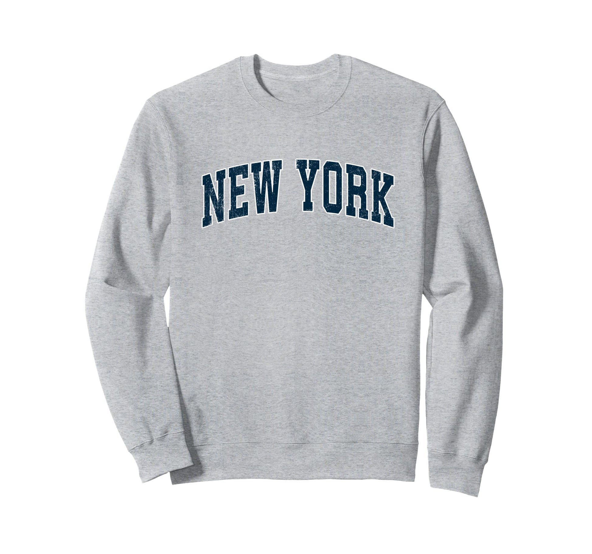New York Varsity Sports Navy Text Sweatshirt - Custom Art Print Men Women - T-Shirt, Sweatshirt, Hoodie