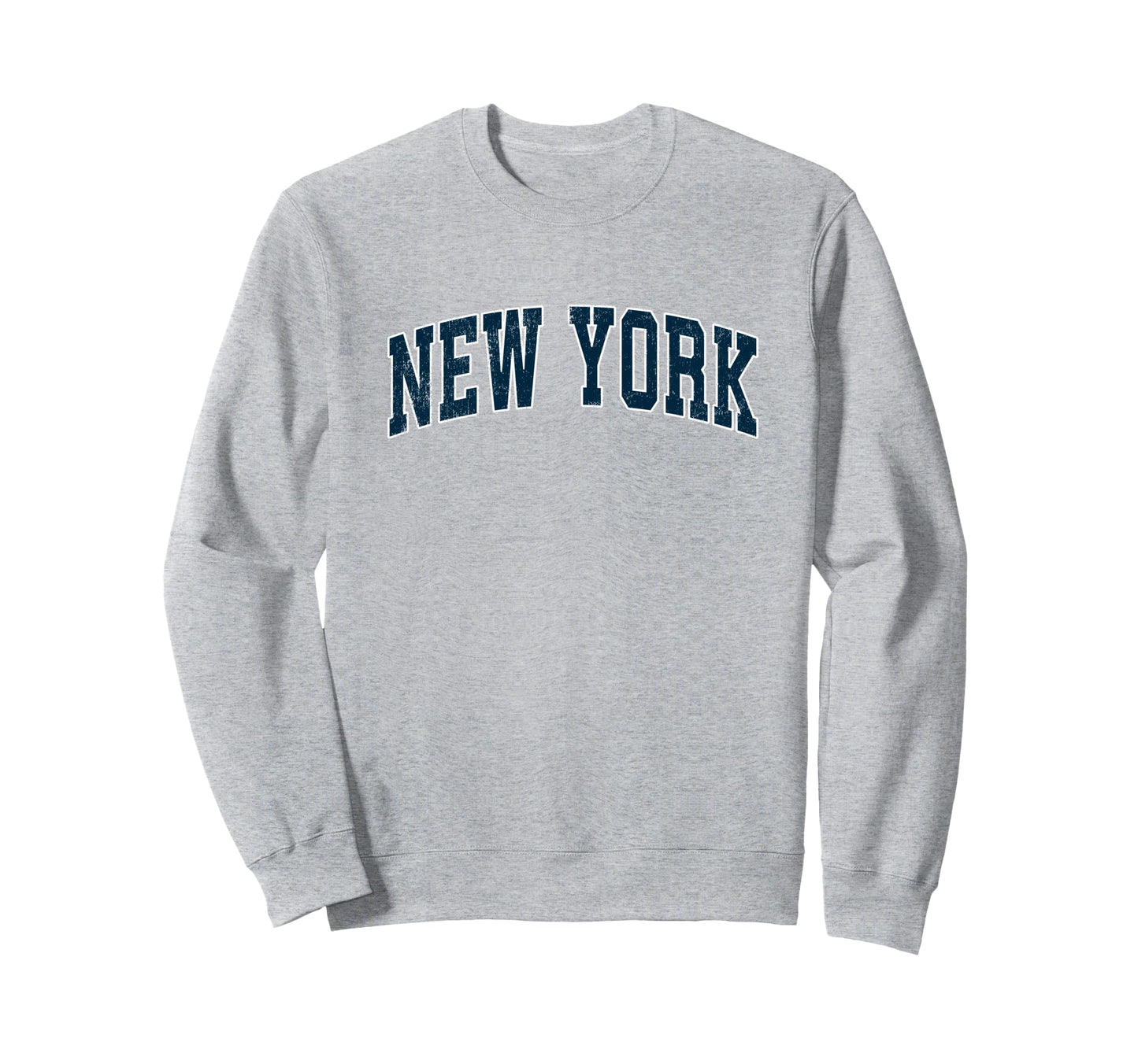 New York Varsity Sports Navy Text Sweatshirt - Aesthetic Graphic Unisex - T-Shirt, Sweatshirt, Hoodie