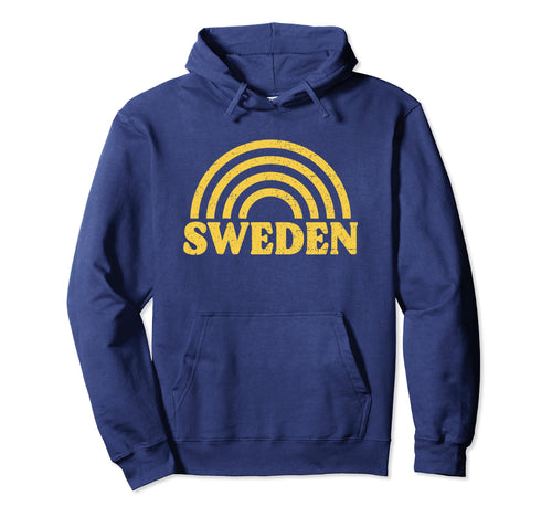 Sweden Flag Rainbow Sverige Swedish Pride Hoodie - Minimalist Print Unisex - T-Shirt, Sweatshirt, Hoodie
