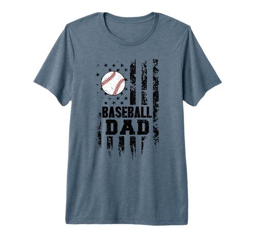 Mens Baseball Dad Papa Daddy Fathers T-Shirt - Custom Art Print Men Women - T-Shirt, Sweatshirt, Hoodie