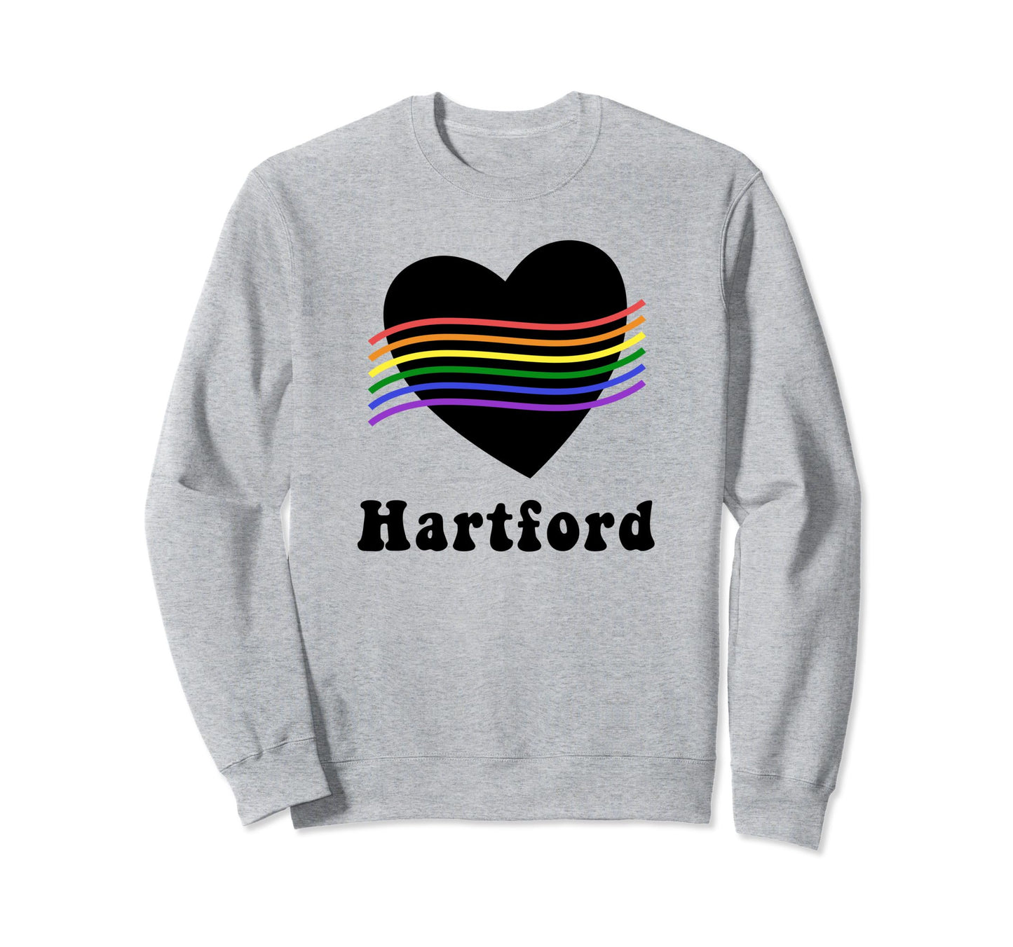 Hartford Connecticut Lgbtq Gay Pride Sweatshirt - Graphic Print Men Women - T-Shirt, Sweatshirt, Hoodie