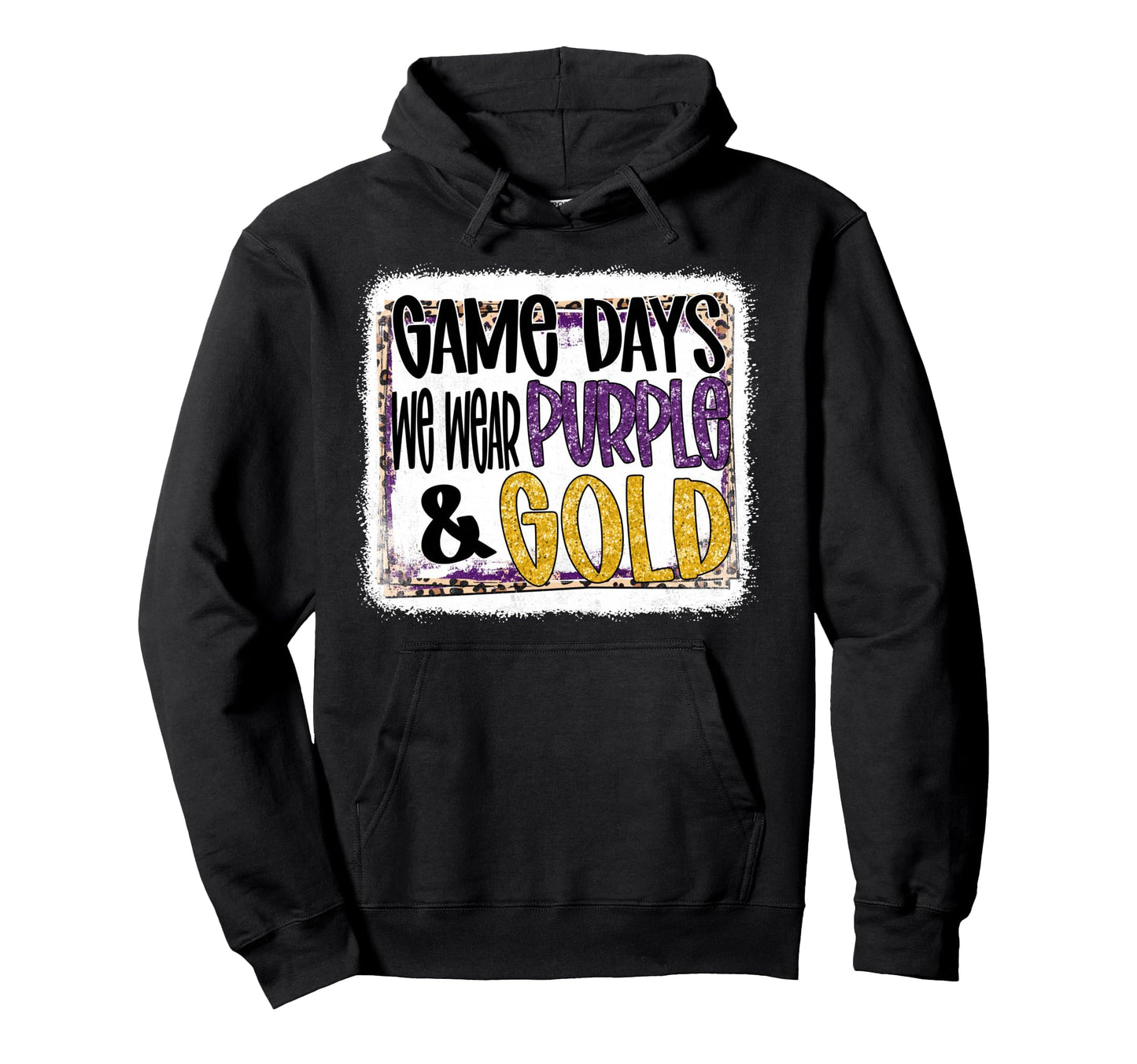 Gameday Football We Wear Purple And Hoodie - Minimalist Print for Adults - T-Shirt, Sweatshirt, Hoodie