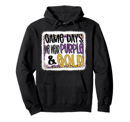 Gameday Football We Wear Purple And Hoodie - Minimalist Print for Adults - T-Shirt, Sweatshirt, Hoodie