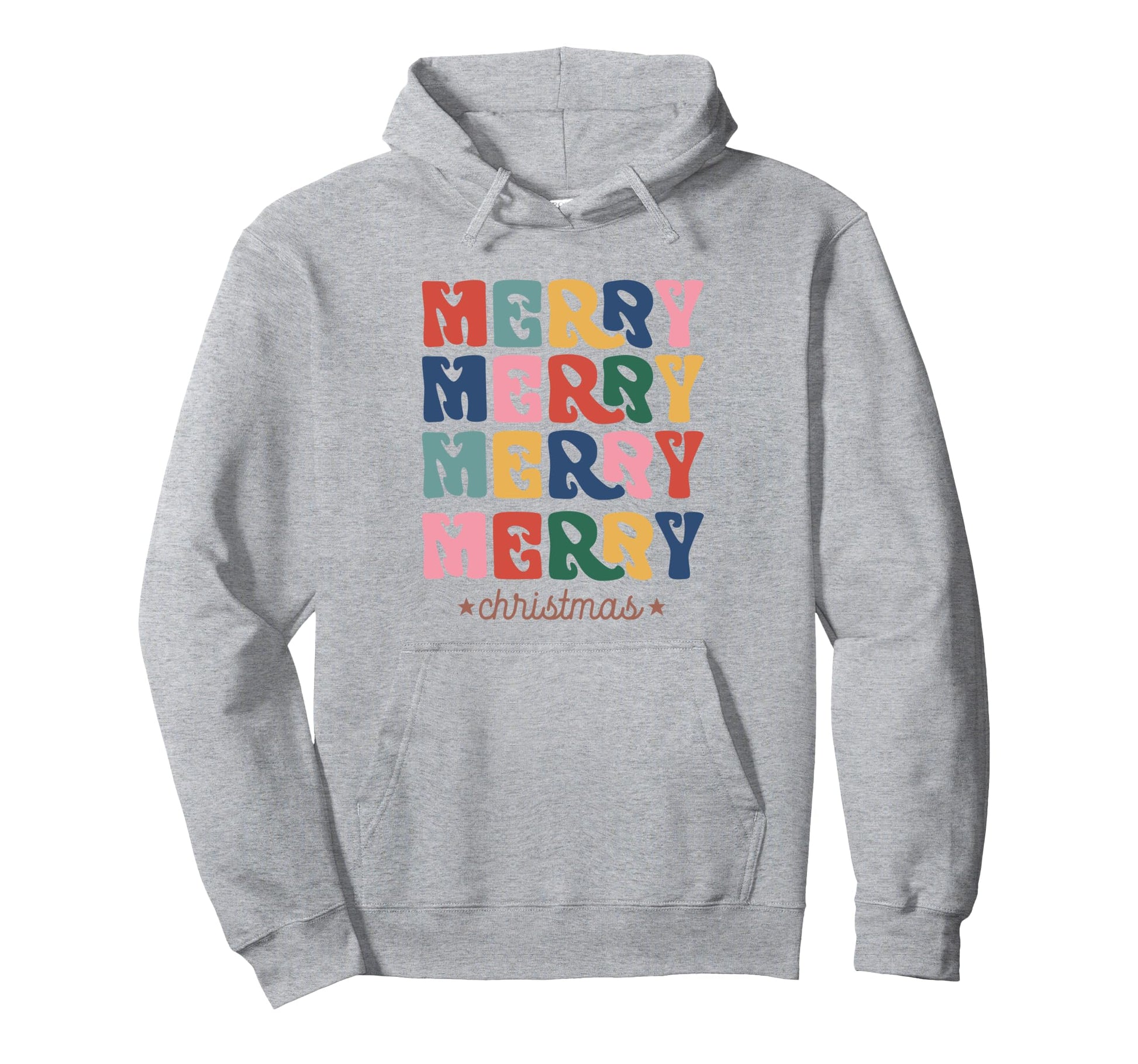 Boho Merry Colorful Aesthetic Holiday Hoodie - Trendy Graphic Men Women - T-Shirt, Sweatshirt, Hoodie