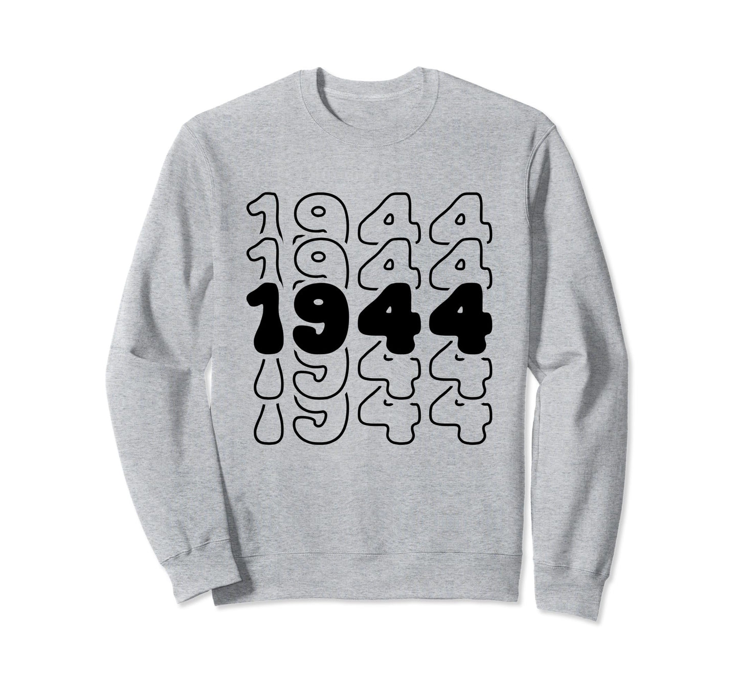 80 Year Old Groovy 80Th Birthday Sweatshirt - Trendy Graphic for Adults - T-Shirt, Sweatshirt, Hoodie