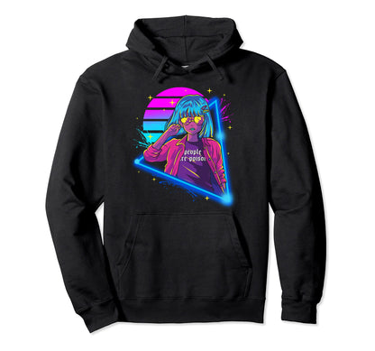 Aesthetic Japanese Vaporwave People Hoodie - Aesthetic Graphic Men Women - T-Shirt, Sweatshirt, Hoodie