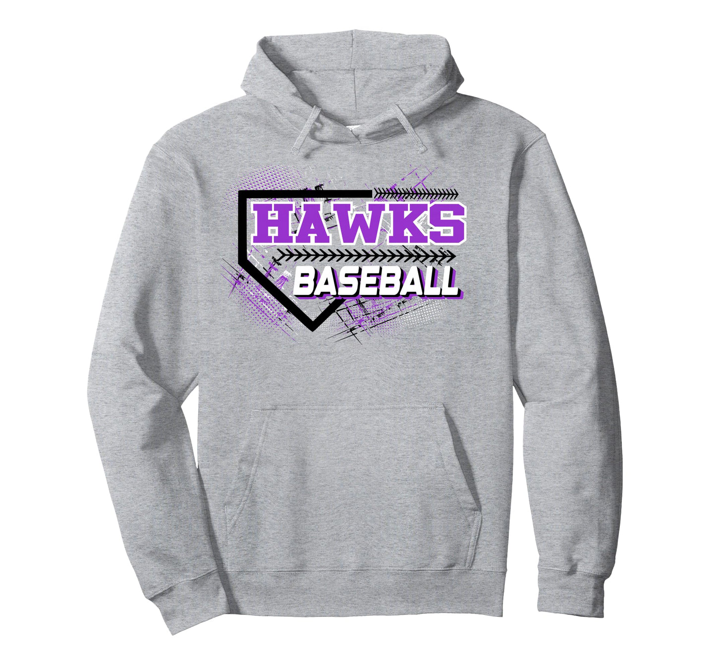 Hawks Baseball Mom Sports Game Day Hoodie - Fun Novelty Design Unisex - T-Shirt, Sweatshirt, Hoodie
