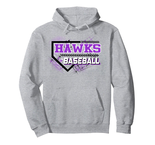 Hawks Baseball Mom Sports Game Day Hoodie - Fun Novelty Design Unisex - T-Shirt, Sweatshirt, Hoodie