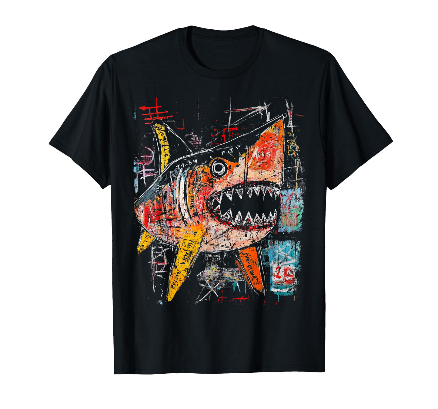 Pop Art Shark 90S Graffiti T-Shirt - Trendy Graphic for Adults - T-Shirt, Sweatshirt, Hoodie