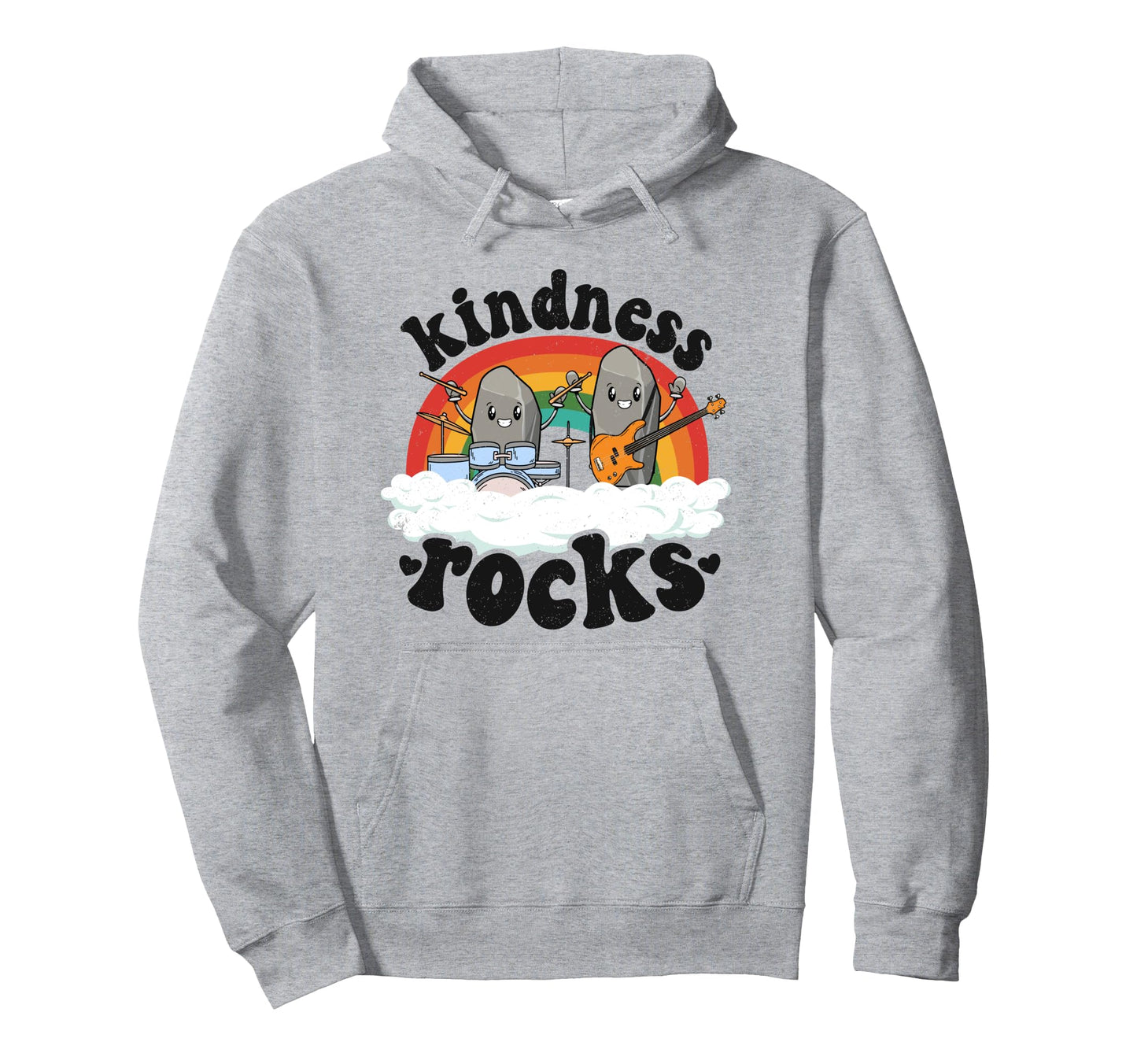Anti Bullying Rainbow Hippie Music Hoodie - Unique Graphic for Adults - T-Shirt, Sweatshirt, Hoodie