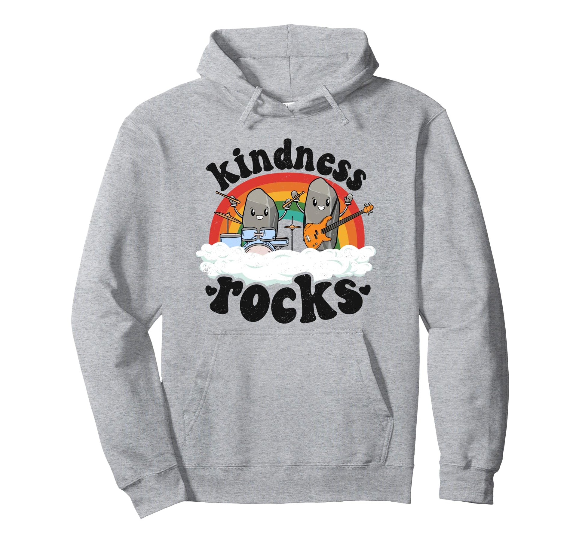 Anti Bullying Rainbow Hippie Music Hoodie - Unique Graphic for Adults - T-Shirt, Sweatshirt, Hoodie