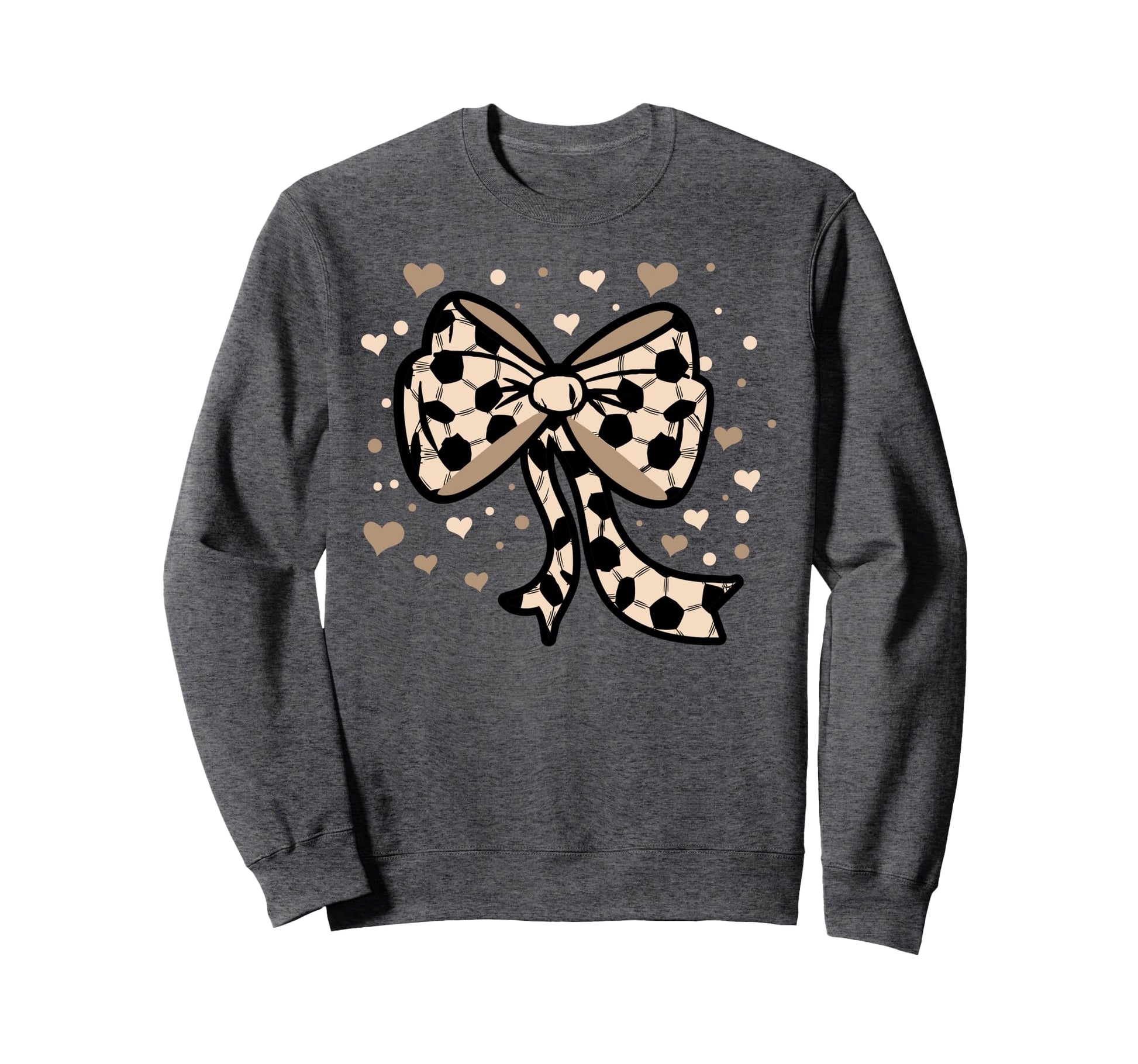Soccer Ball Coquette Bow Game Day Sweatshirt - Trendy Graphic Men Women - T-Shirt, Sweatshirt, Hoodie
