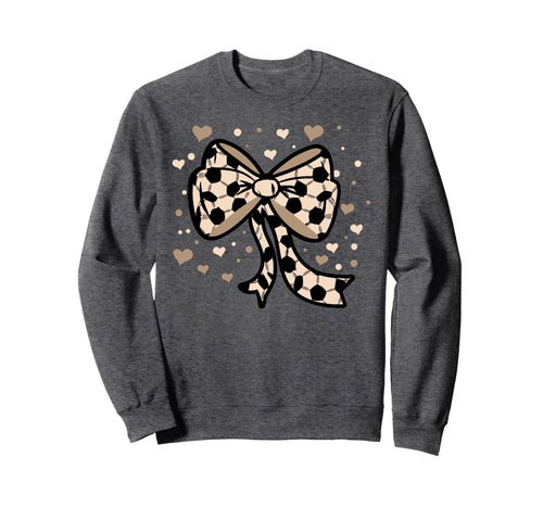 Soccer Ball Coquette Bow Game Day Sweatshirt - Trendy Graphic Men Women - T-Shirt, Sweatshirt, Hoodie