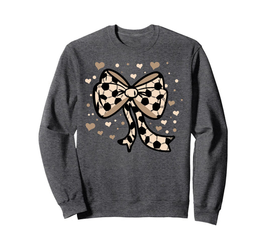Soccer Ball Coquette Bow Game Day Sweatshirt - Trendy Graphic Men Women - T-Shirt, Sweatshirt, Hoodie