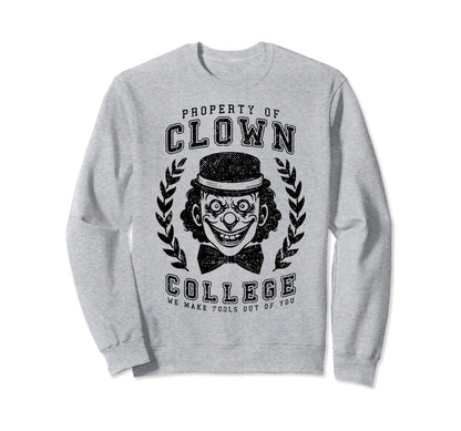 Clown College Graduate Funny Sweatshirt - Custom Art Print for Adults - T-Shirt, Sweatshirt, Hoodie