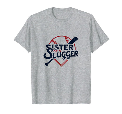 Baseball Sister Sister Slugger Sports T-Shirt - Minimalist Print Men Women - T-Shirt, Sweatshirt, Hoodie