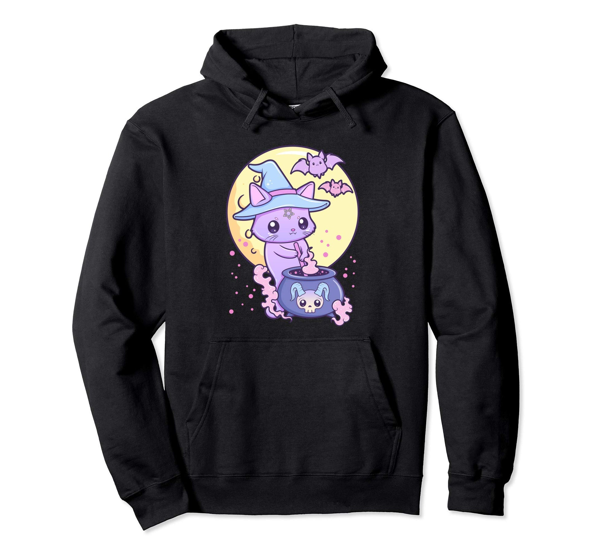 Kawaii Pastel Goth Creepy Witch Hoodie - Casual Everyday Wear for Adults - T-Shirt, Sweatshirt, Hoodie