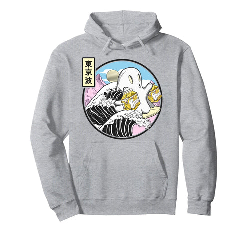 Surfing Ghost Banana Milk Kanagawa Wave Hoodie - Trendy Graphic Men Women - T-Shirt, Sweatshirt, Hoodie