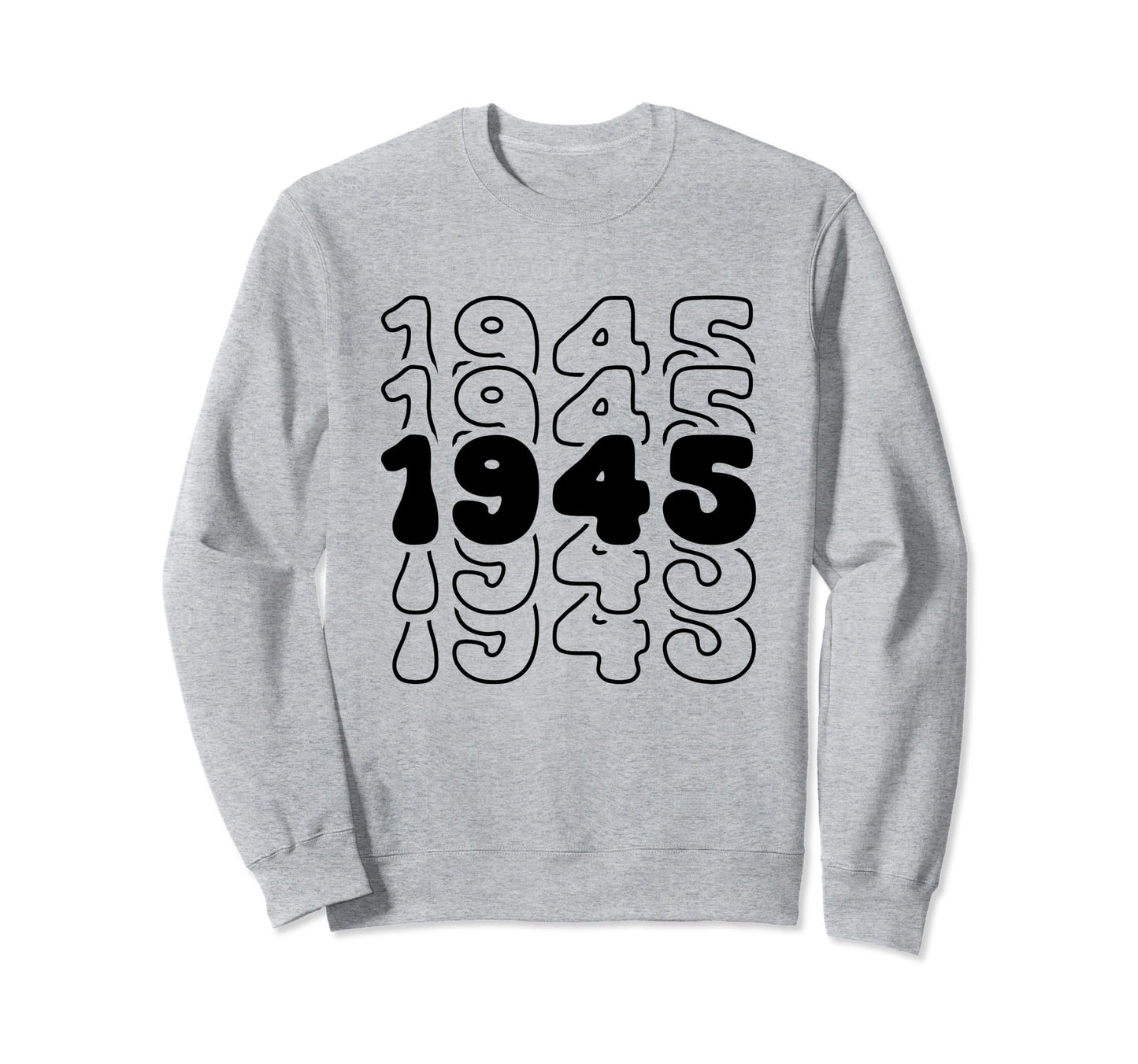 79 Year Old Groovy 79Th Birthday Sweatshirt - Aesthetic Graphic for Adults - T-Shirt, Sweatshirt, Hoodie