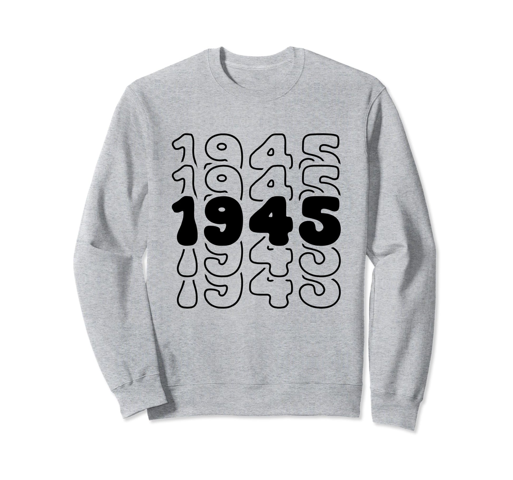 79 Year Old Groovy 79Th Birthday Sweatshirt - Aesthetic Graphic for Adults - T-Shirt, Sweatshirt, Hoodie