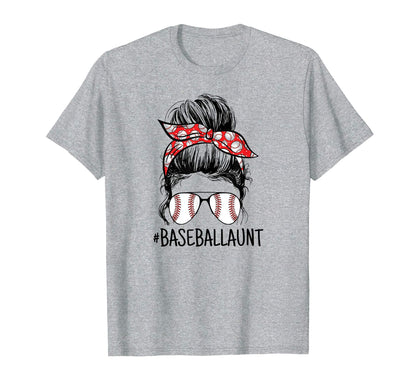 Womens Baseball Sport Aunt Proud Aunt T-Shirt - Aesthetic Graphic Unisex - T-Shirt, Sweatshirt, Hoodie