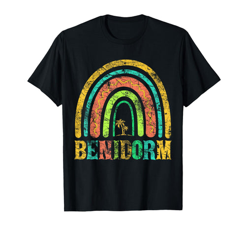 Benidorm Vacation Souvenir Rainbow T-Shirt - Casual Everyday Wear Unisex - T-Shirt, Sweatshirt, Hoodie