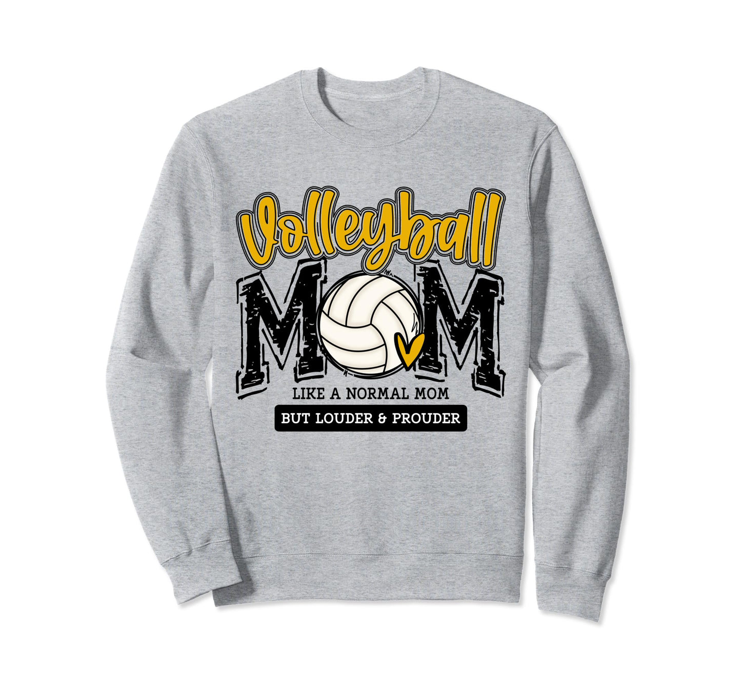 Volleyball Mom Yellow Game Day Mama Sweatshirt - Trendy Graphic for Adults - T-Shirt, Sweatshirt, Hoodie