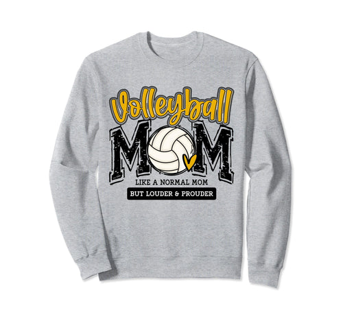 Volleyball Mom Yellow Game Day Mama Sweatshirt - Trendy Graphic for Adults - T-Shirt, Sweatshirt, Hoodie