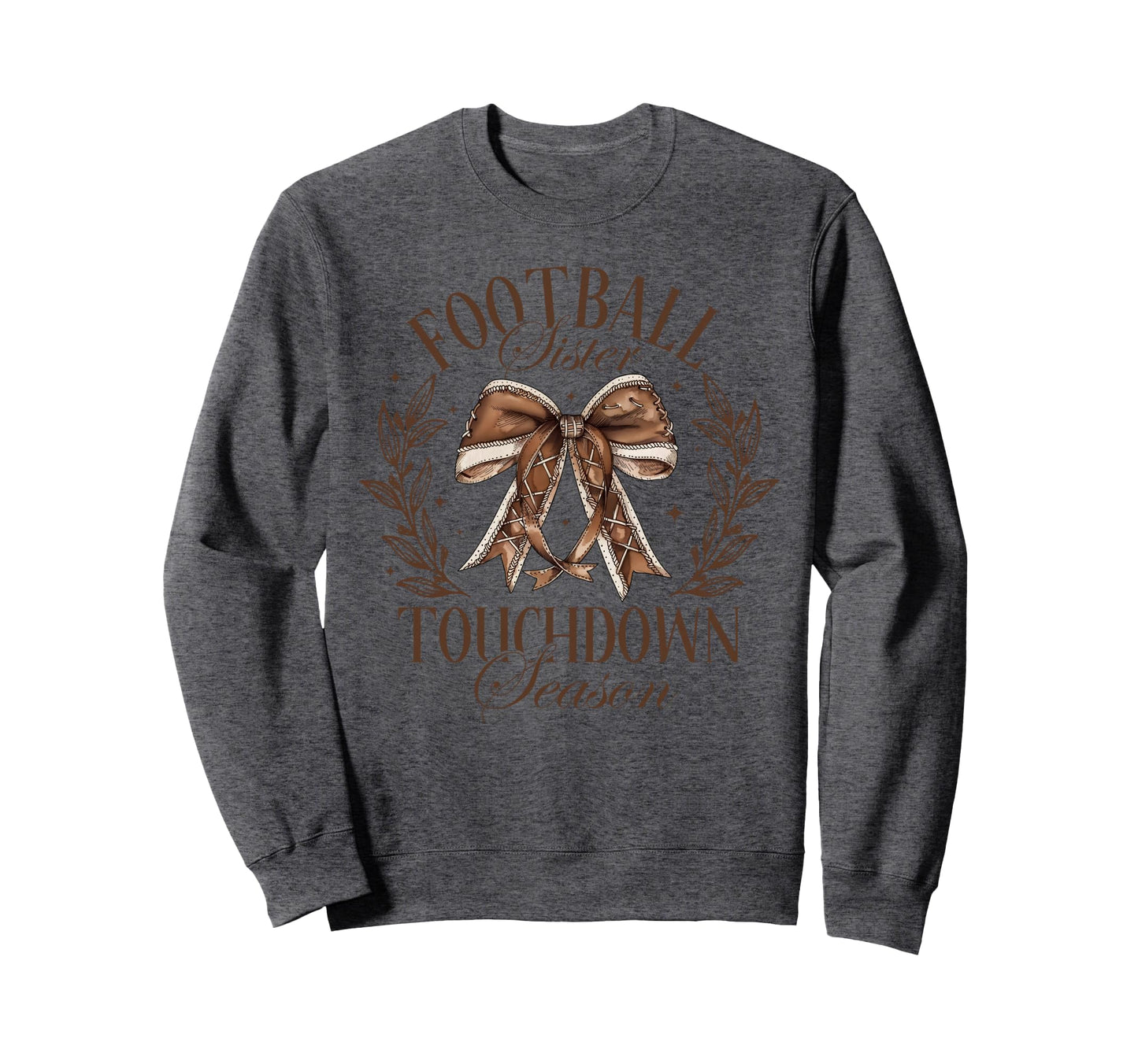 Football Sister Fall Coquette Sweatshirt - Aesthetic Graphic for Adults - T-Shirt, Sweatshirt, Hoodie