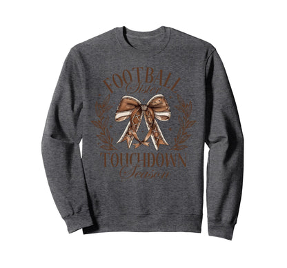 Football Sister Fall Coquette Sweatshirt - Aesthetic Graphic for Adults - T-Shirt, Sweatshirt, Hoodie