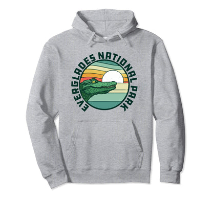 Everglades National Park Alligator 80S Hoodie - Aesthetic Graphic Unisex - T-Shirt, Sweatshirt, Hoodie