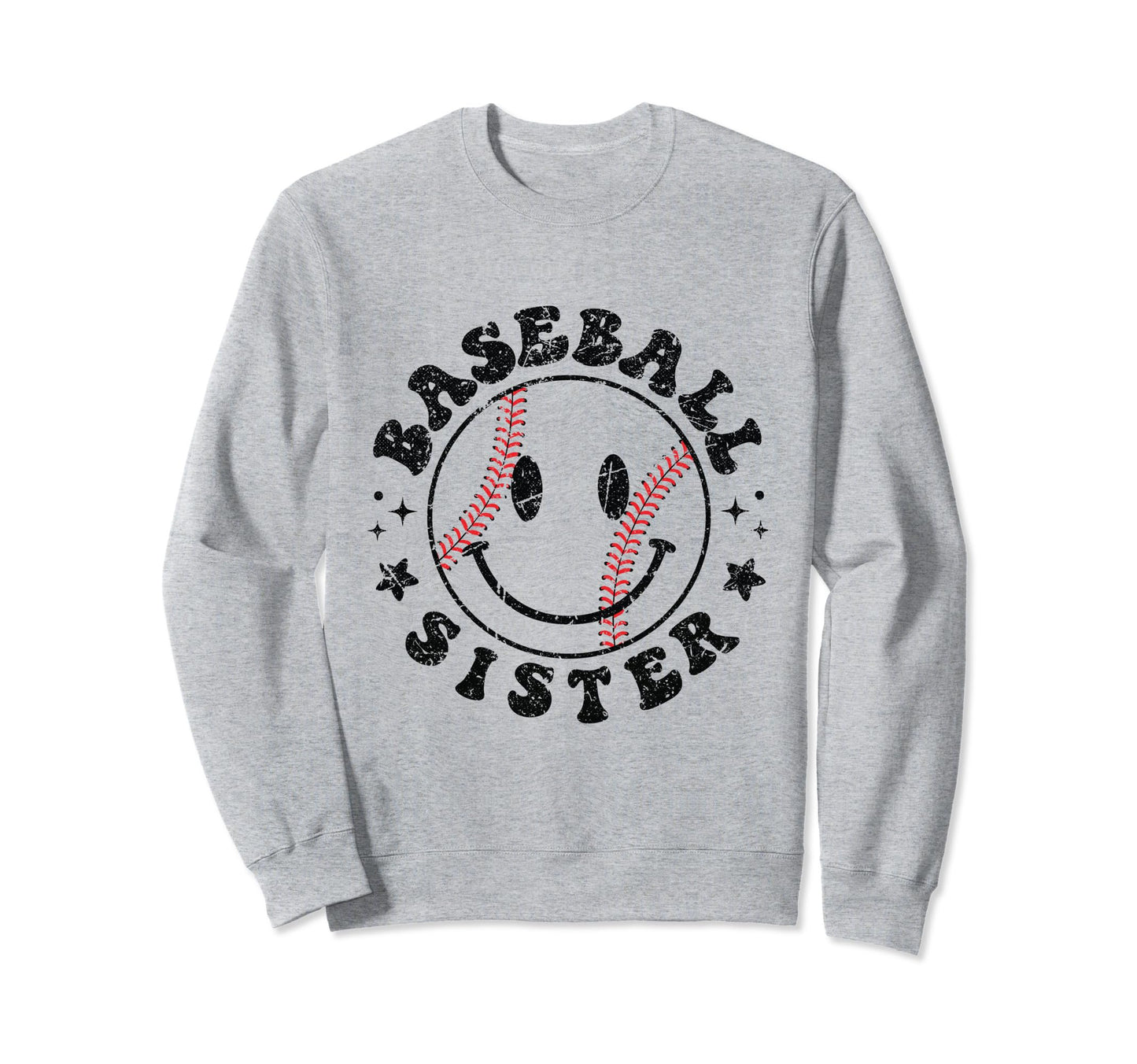 Baseball Sister Funny Sporty Sweatshirt - Graphic Print for Adults - T-Shirt, Sweatshirt, Hoodie