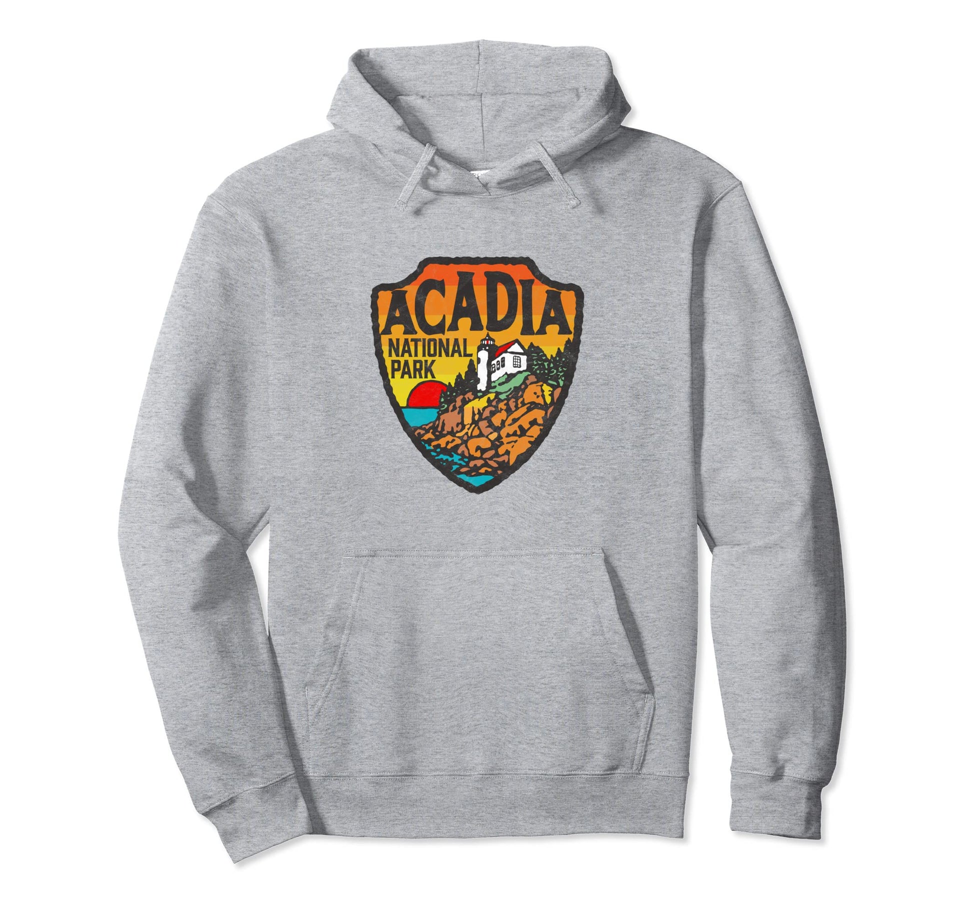 Acadia National Park Maine Lighthouse Hoodie - Graphic Print Men Women - T-Shirt, Sweatshirt, Hoodie
