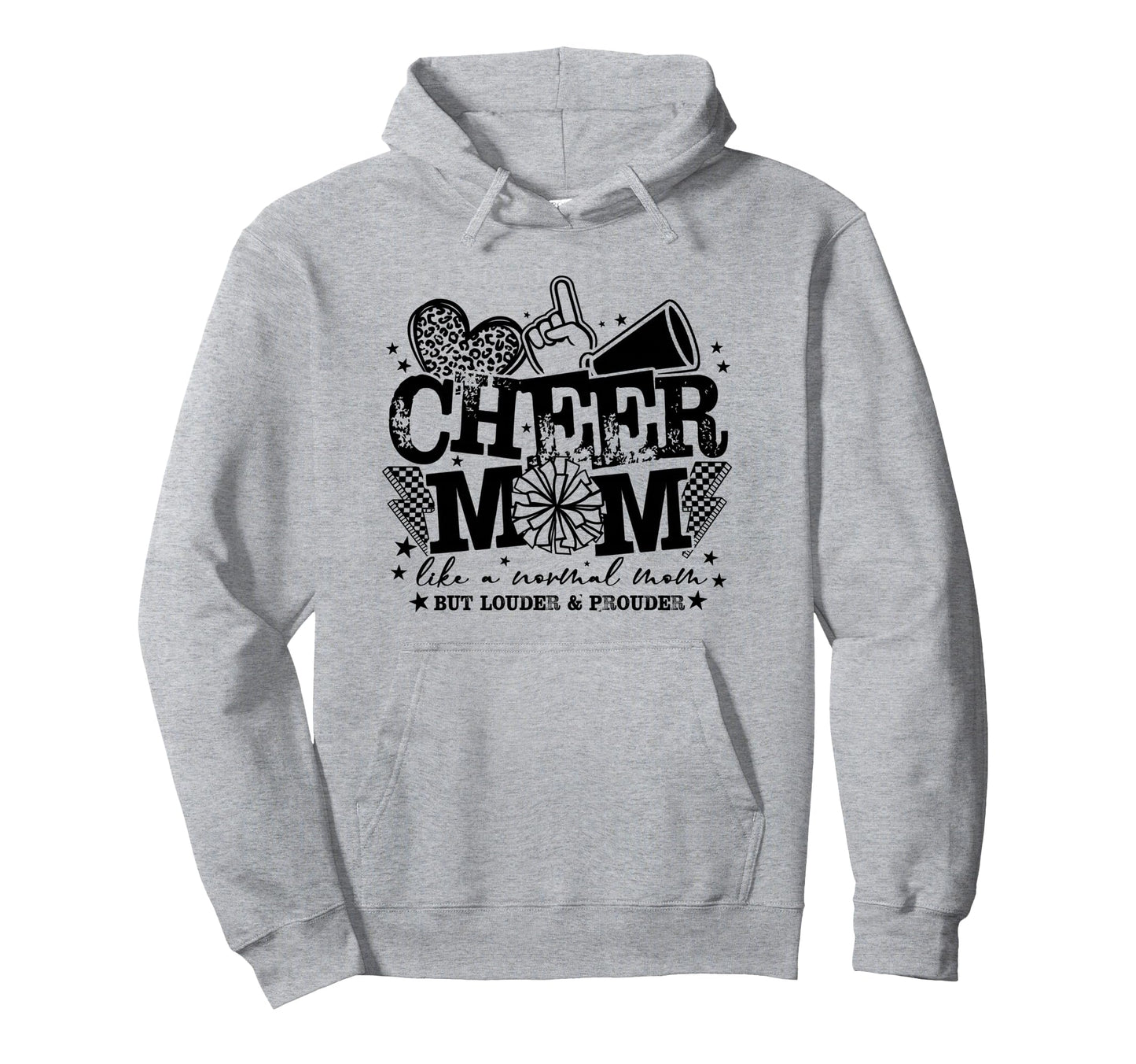 Cheer Mom Like Normal Mom But Louder Hoodie - Graphic Print Men Women - T-Shirt, Sweatshirt, Hoodie