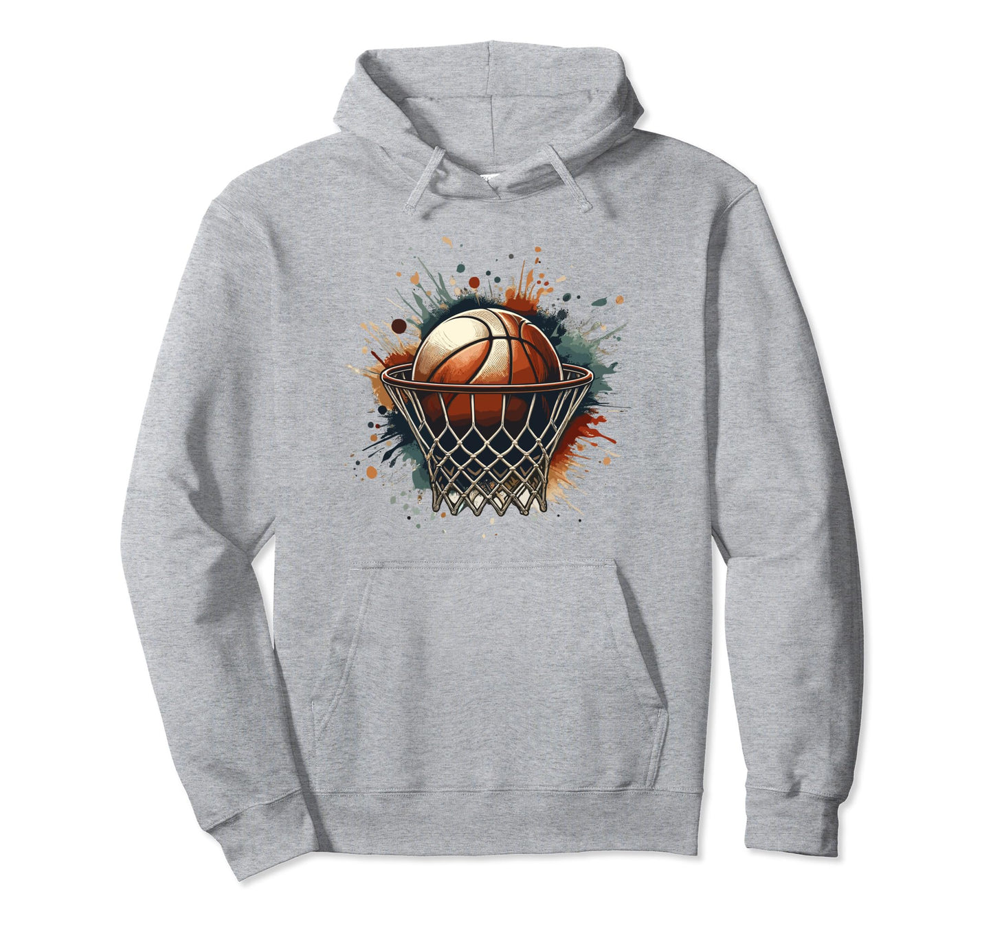 Colorful Basketball Tie Dye Color Hoodie - Novelty Apparel Men Women - T-Shirt, Sweatshirt, Hoodie