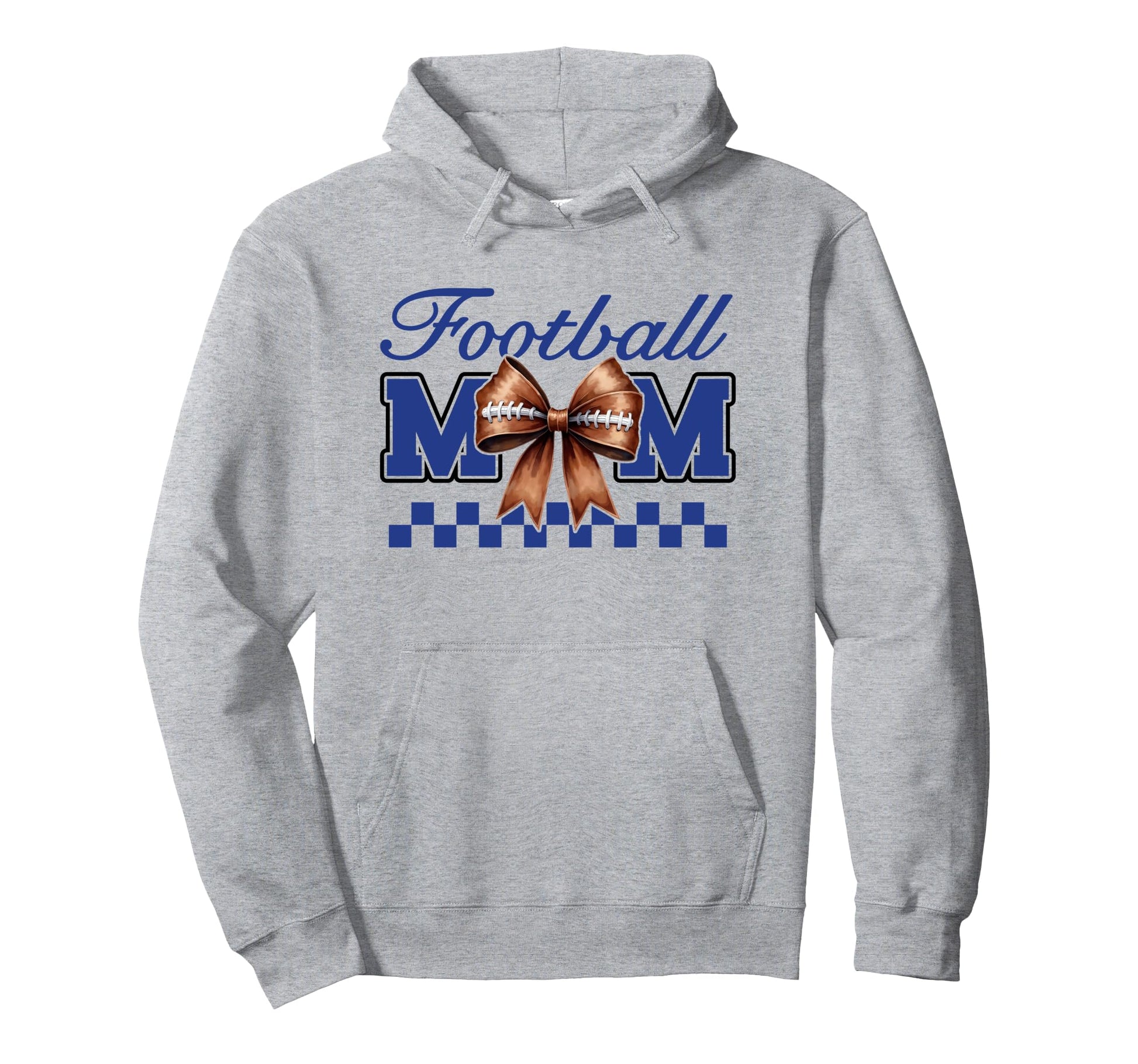 Game Day White Blue Croquette Bow Proud Hoodie - Minimalist Print Unisex - T-Shirt, Sweatshirt, Hoodie