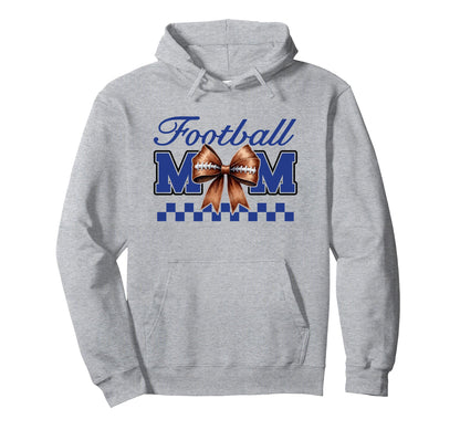 Game Day White Blue Croquette Bow Proud Hoodie - Minimalist Print Unisex - T-Shirt, Sweatshirt, Hoodie