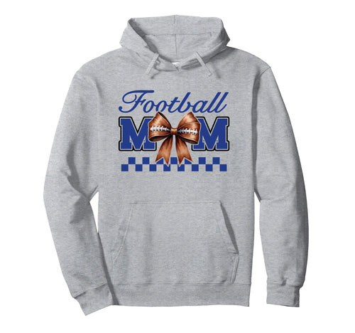 Game Day White Blue Croquette Bow Proud Hoodie - Minimalist Print Unisex - T-Shirt, Sweatshirt, Hoodie