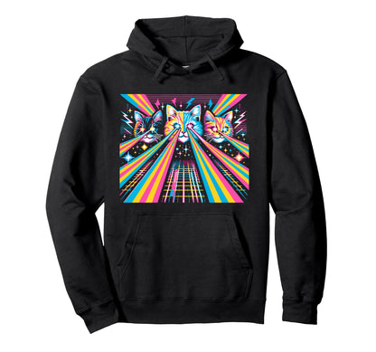 Vaporwave Aesthetic Laser Eyes Space Hoodie - Unique Graphic for Adults - T-Shirt, Sweatshirt, Hoodie