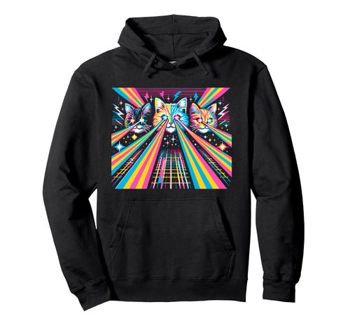 Vaporwave Aesthetic Laser Eyes Space Hoodie - Unique Graphic for Adults - T-Shirt, Sweatshirt, Hoodie