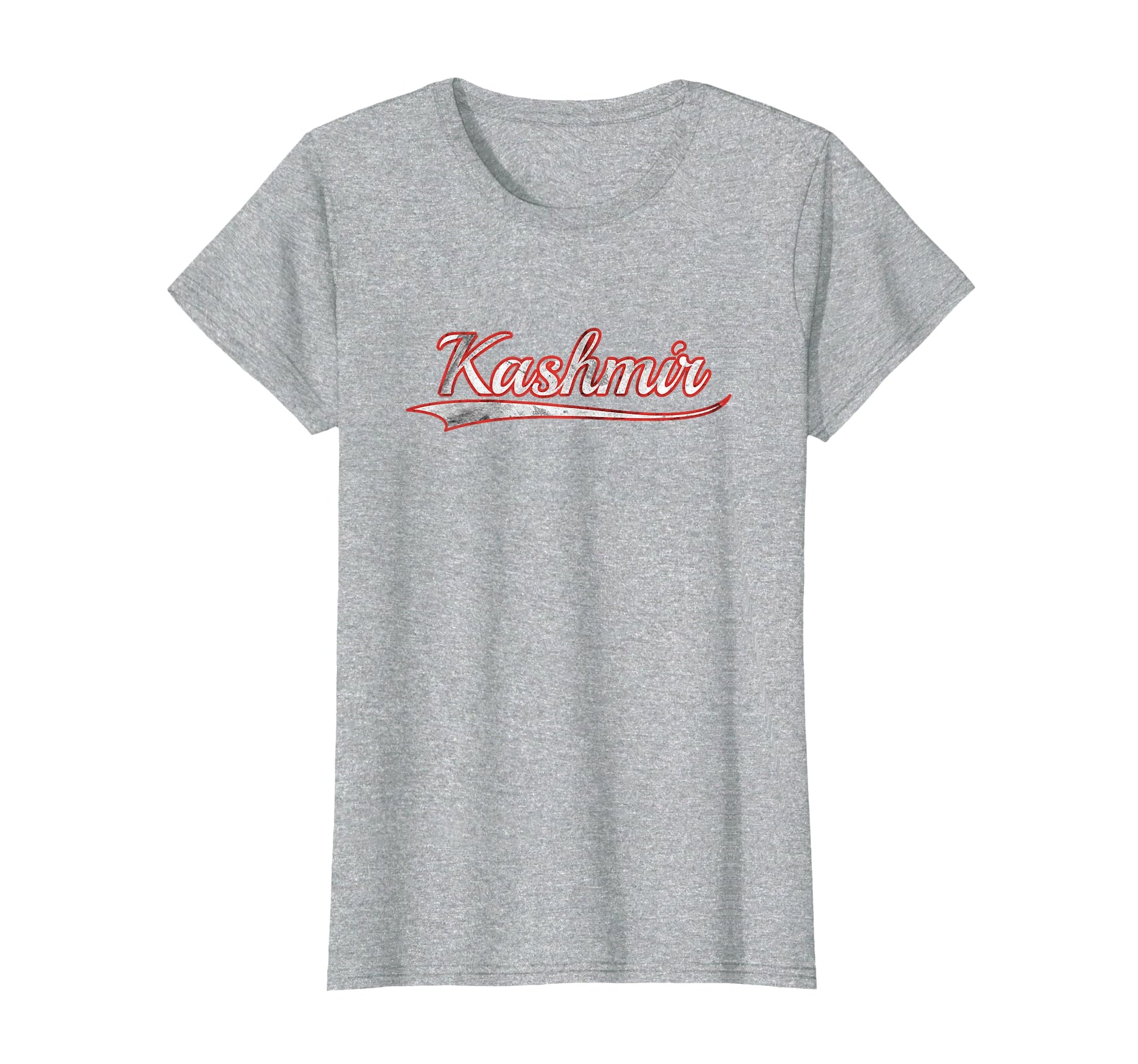 Kashmir Varsity Distressed Throwback T-Shirt - Unique Graphic Unisex - T-Shirt, Sweatshirt, Hoodie